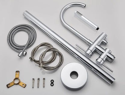 SaniSupreme® Badkraan Ancona vrijstaand model met handdouche chroom