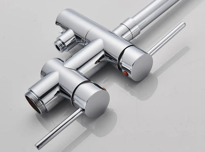 SaniSupreme® Badkraan Ancona vrijstaand model met handdouche chroom