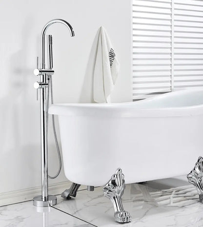 SaniSupreme® Badkraan Ancona vrijstaand model met handdouche chroom