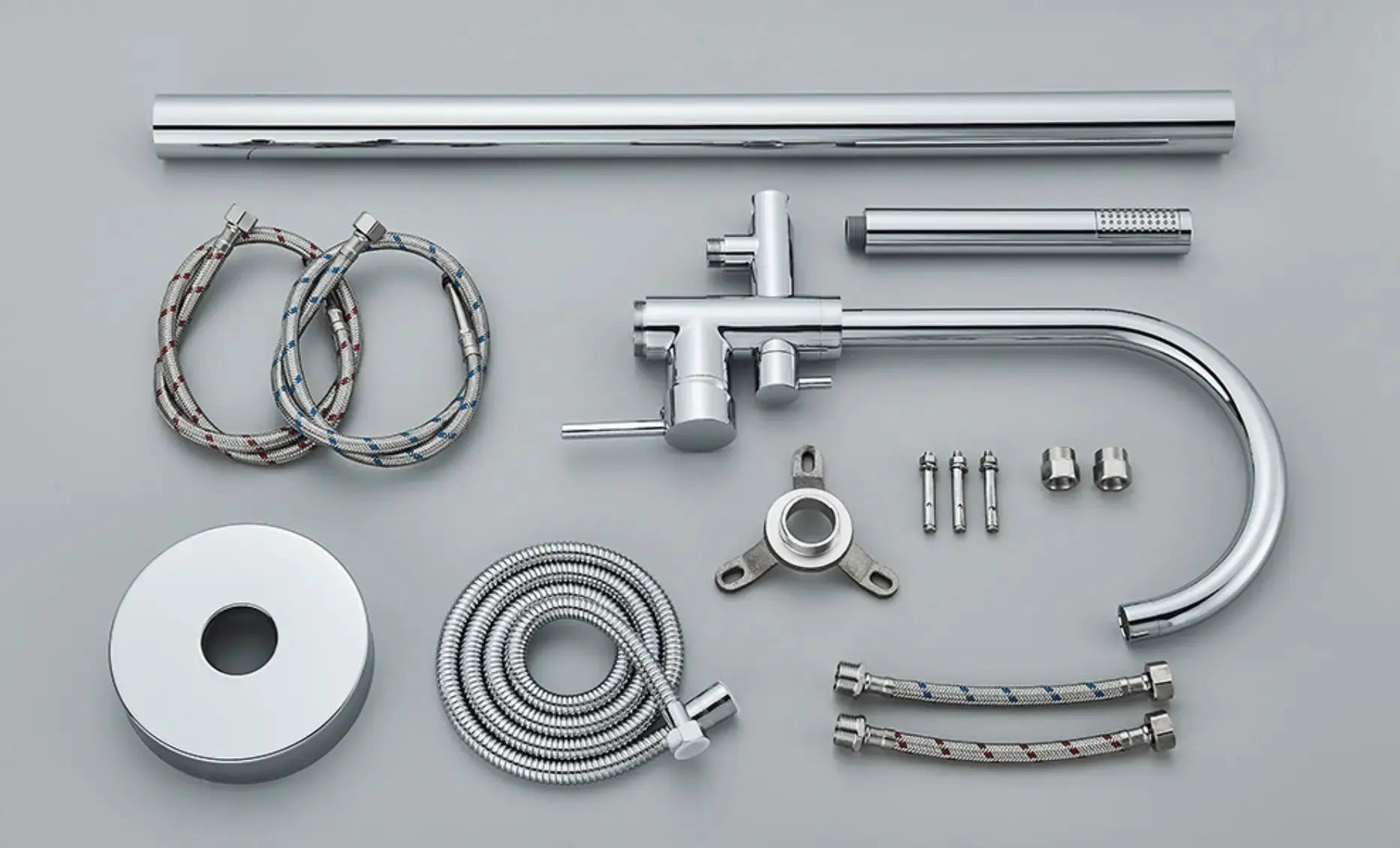 SaniSupreme® Badkraan Ancona vrijstaand model met handdouche chroom