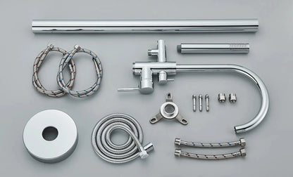 SaniSupreme® Badkraan Ancona vrijstaand model met handdouche chroom