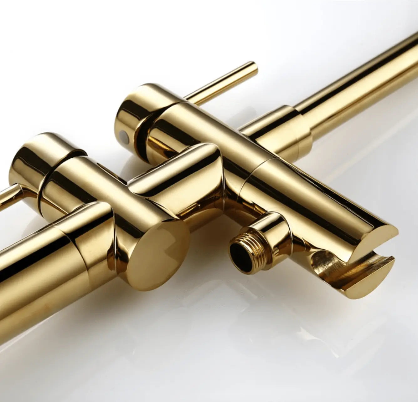 SaniSupreme Badkraan Ancona vrijstaand model met handdouche glanzend goud