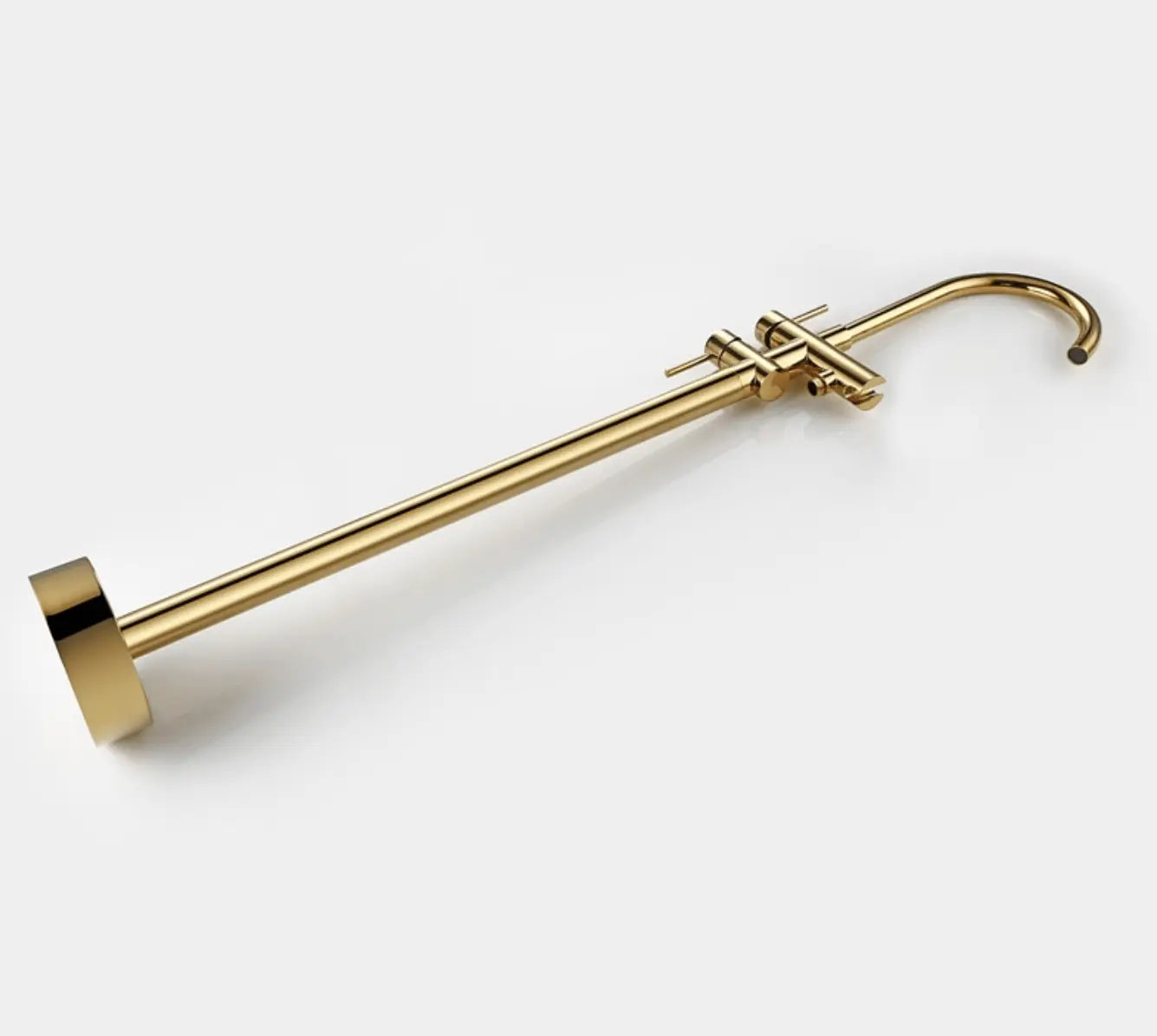 SaniSupreme Badkraan Ancona vrijstaand model met handdouche glanzend goud