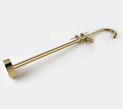 SaniSupreme Badkraan Ancona vrijstaand model met handdouche glanzend goud