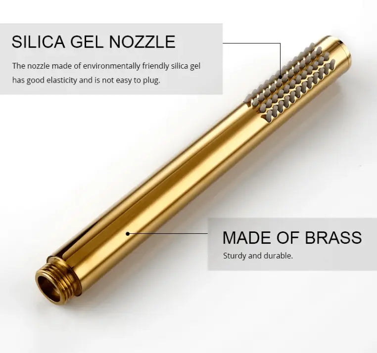 SaniSupreme Badkraan Ancona vrijstaand model met handdouche glanzend goud