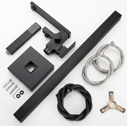 SaniSupreme® Badkraan Bocchi vrijstaand model met handdouche mat zwart