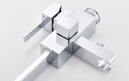 SaniSupreme® Badkraan Florence vrijstaand model met handdouche chroom glans