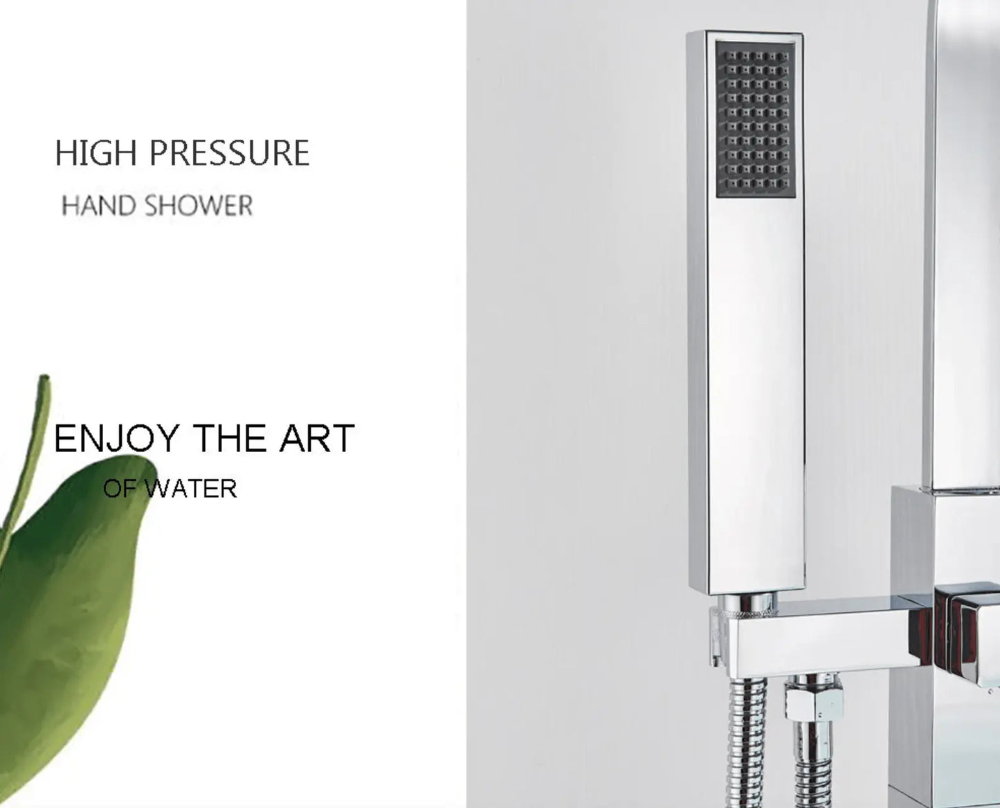 SaniSupreme® Badkraan Florence vrijstaand model met handdouche chroom glans