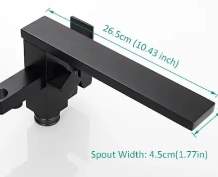 SaniSupreme® Badkraan Milan vrijstaand model met handdouche mat zwart