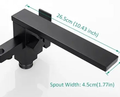 SaniSupreme® Badkraan Milan vrijstaand model met handdouche mat zwart