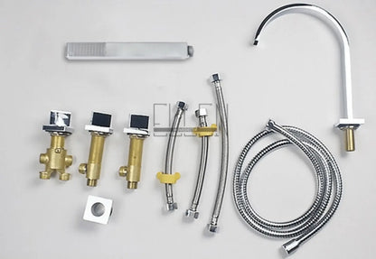 SaniSupreme Badkraan San Marino bad inbouw - opbouw mengkraan model met handdouche chroom