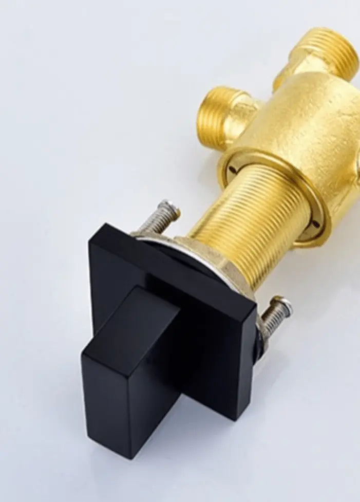 SaniSupreme Badkraan San Marino bad inbouw - opbouw mengkraan model met handdouche mat zwart