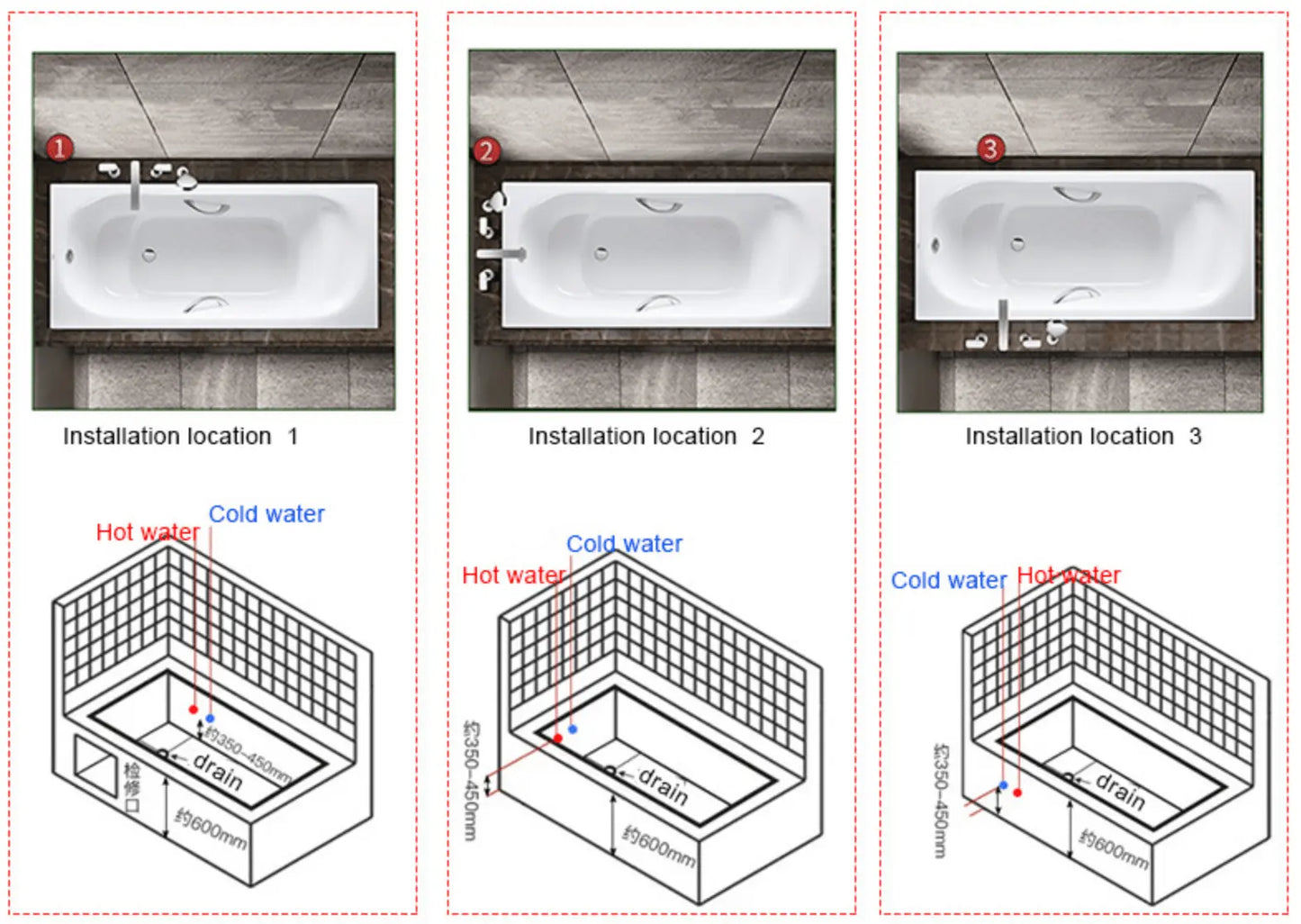 SaniSupreme Badkraan San Marino bad inbouw - opbouw mengkraan model met handdouche mat zwart