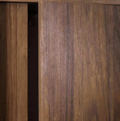 SaniSupreme® Badmeubel Salou 120 Donker Eiken dubbele wastafel keramisch wit