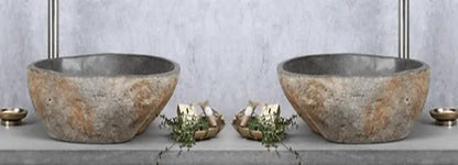 Sanisupreme Bangkok waskom 40x50cm riviersteen grijs Set van 2