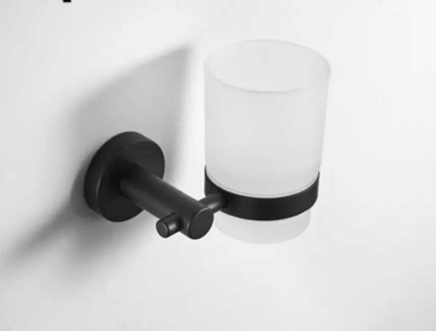 SaniSupreme Bekerhouder Yosemite mat glas mat zwart