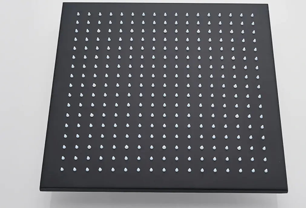 SaniSupreme® Blackline Thermostatisch 2 weg inbouwsysteem 50 cm Plafond Regendouche