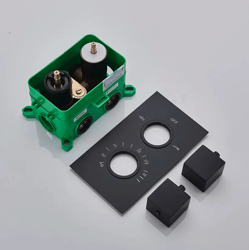 SaniSupreme® Blackline Thermostatisch 2 weg inbouwsysteem losse unit