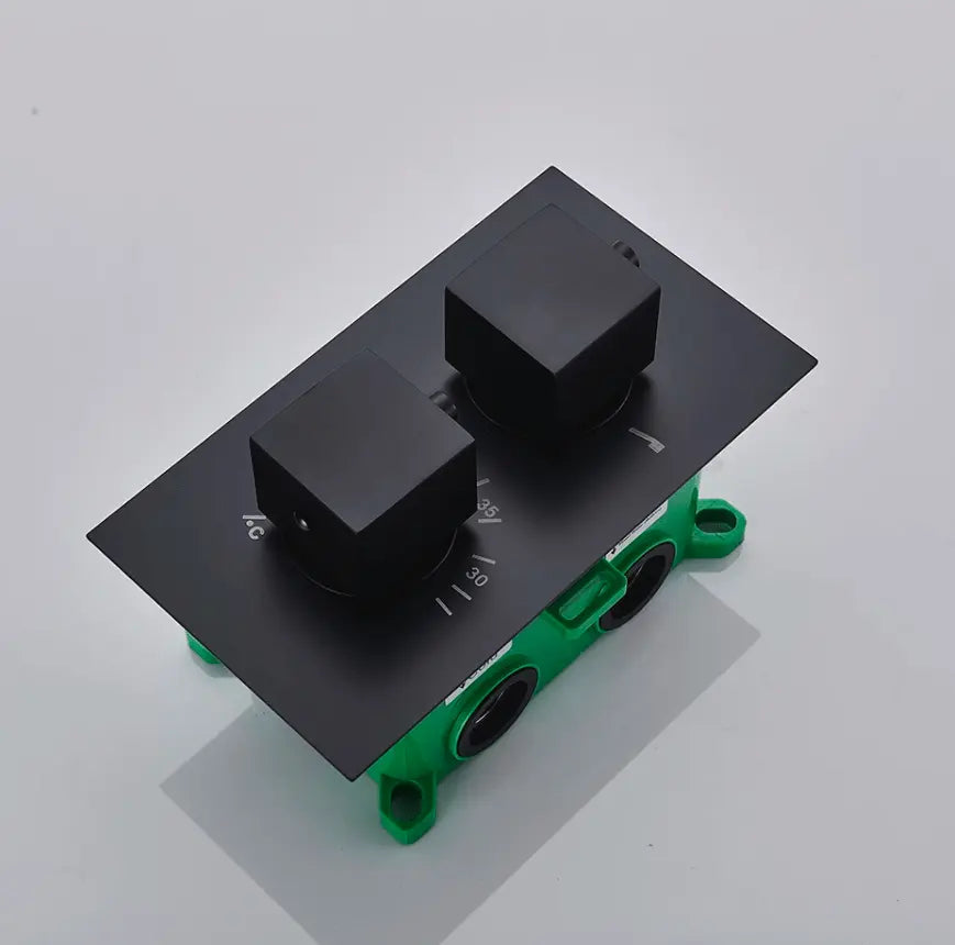 SaniSupreme® Blackline Thermostatisch 2 weg inbouwsysteem losse unit