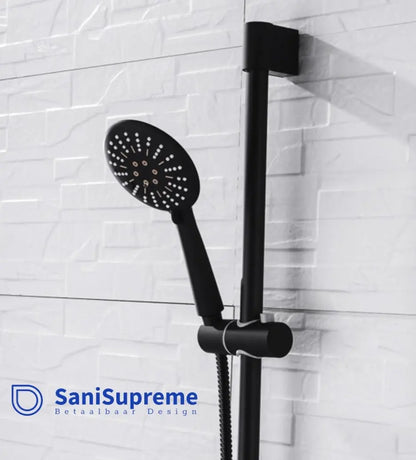 SaniSupreme® Bolivia aluminium wandstang los mat zwart (zonder handdouche en slang)