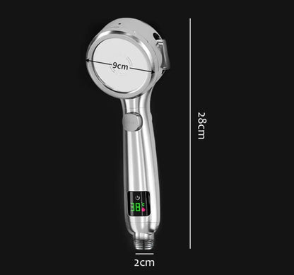 SaniSupreme Bologna waterbesparende Handdouche met Led display en 4 functies chroom