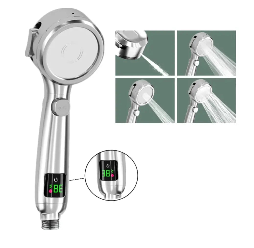 SaniSupreme Bologna waterbesparende Handdouche met Led display en 4 functies chroom