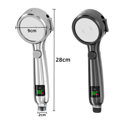 SaniSupreme Bologna waterbesparende Handdouche met Led display en 4 functies chroom