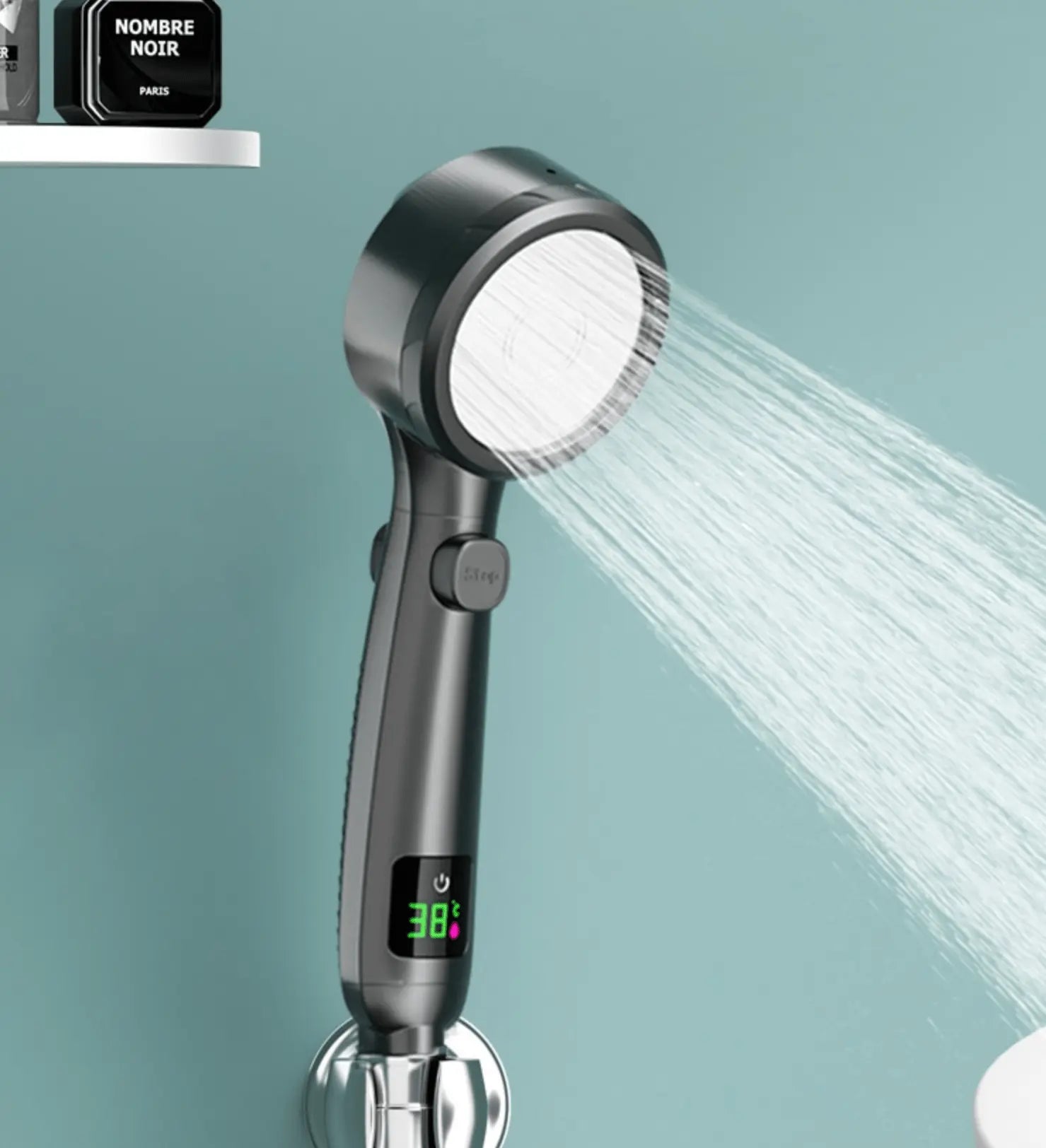 SaniSupreme Bologna waterbesparende Handdouche met Led display en 4 functies chroom