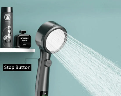 SaniSupreme Bologna waterbesparende Handdouche met Led display en 4 functies zwart