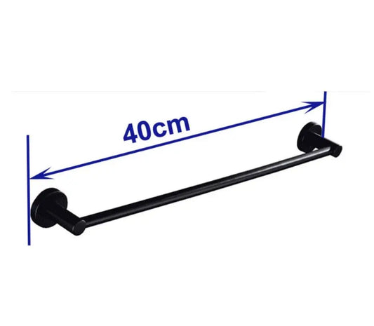 SaniSupreme Brasil Badkamer handdoekrek handdoekstang mat zwart rond 40 cm.