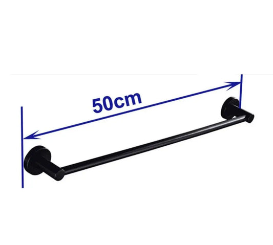 SaniSupreme Brasil Badkamer handdoekrek handdoekstang mat zwart rond 50 cm.