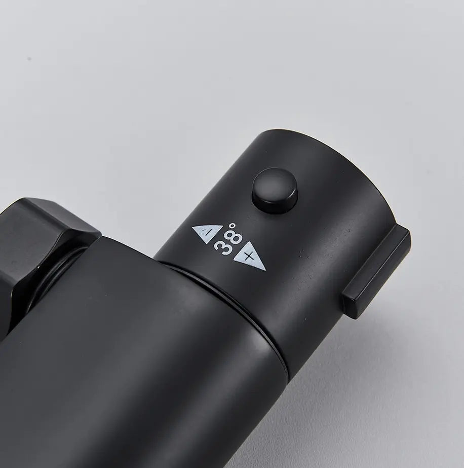 SaniSupreme Brasil doucheset 5 inch opbouw met ronde handdouche mat zwart rond