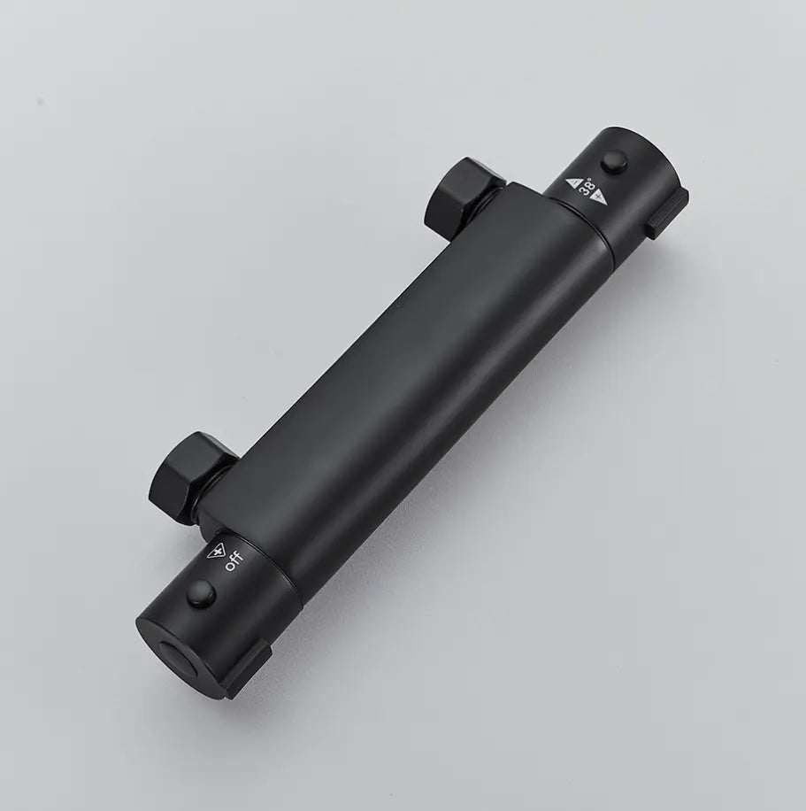 SaniSupreme Brasil doucheset 5 inch opbouw met ronde handdouche mat zwart rond