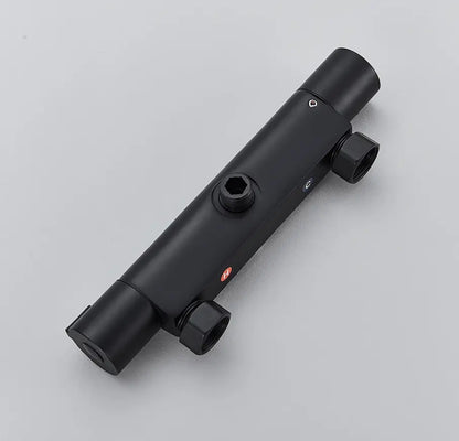 SaniSupreme Brasil doucheset 5 inch opbouw met ronde handdouche mat zwart rond