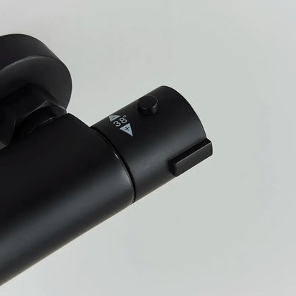 SaniSupreme Brasil doucheset 5 inch opbouw met ronde handdouche mat zwart rond