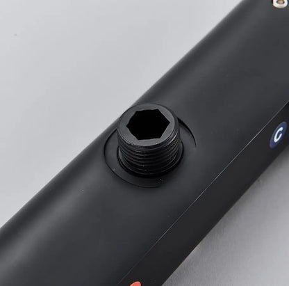 SaniSupreme Brasil doucheset 5 inch opbouw met ronde handdouche mat zwart rond