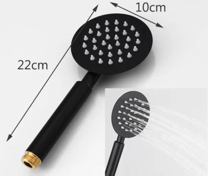 SaniSupreme Brasil handdouche rond zwart RVS 4 inch