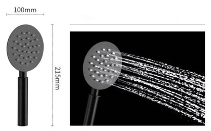SaniSupreme Brasil handdouche rond zwart RVS 4 inch