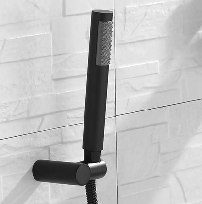 SaniSupreme Brasil handdouche smal recht rond RVS luxe zware kwaliteit mat zwart