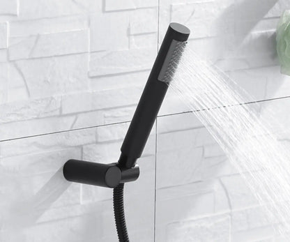 SaniSupreme Brasil handdouche smal recht rond RVS luxe zware kwaliteit mat zwart