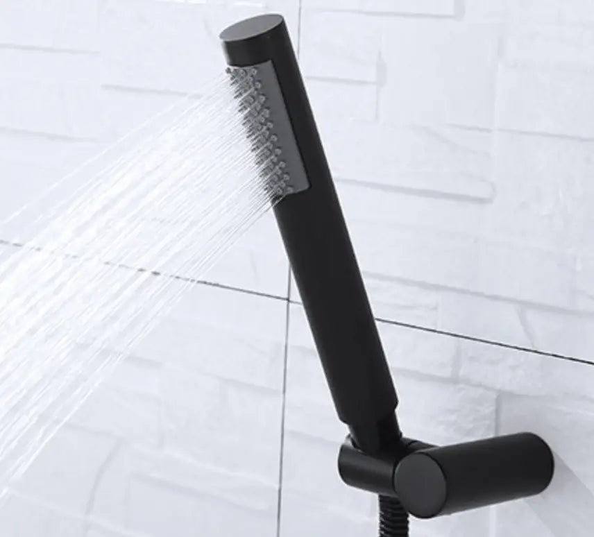 SaniSupreme Brasil handdouche smal recht rond RVS luxe zware kwaliteit mat zwart