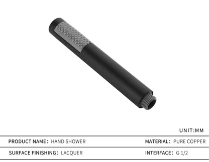 SaniSupreme Brasil handdouche smal recht rond RVS luxe zware kwaliteit mat zwart