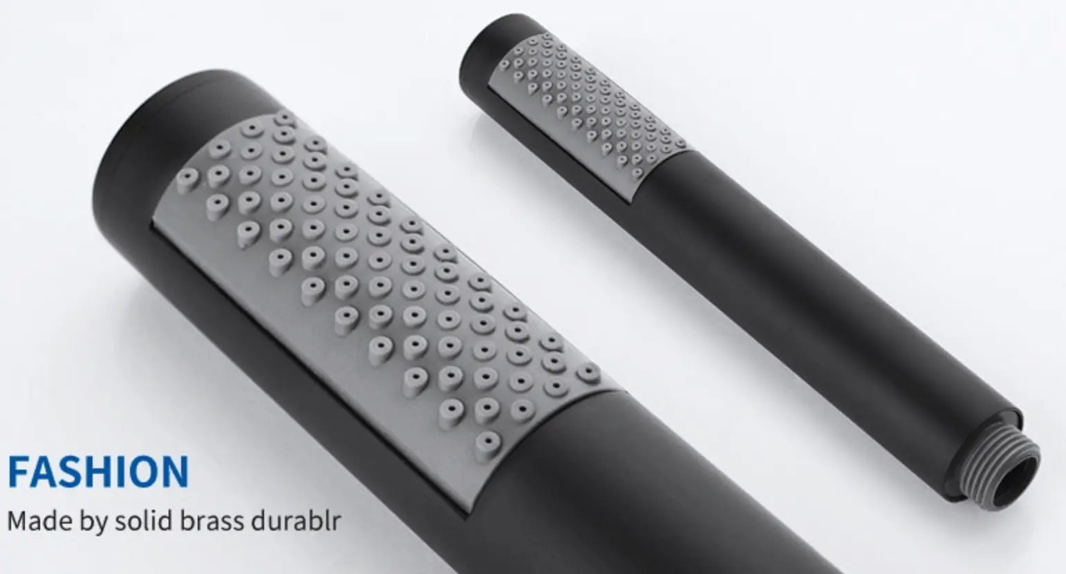 SaniSupreme Brasil handdouche smal recht rond RVS luxe zware kwaliteit mat zwart