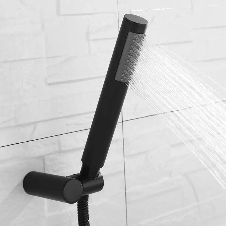 SaniSupreme Brasil handdouche smal recht rond RVS luxe zware kwaliteit mat zwart