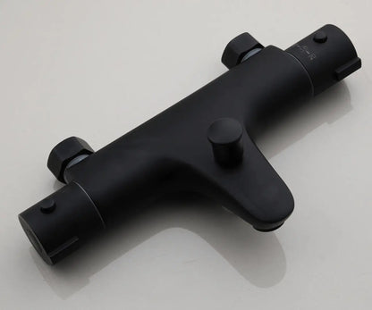 SaniSupreme Brasil opbouw bad doucheset met smalle uitvoering handdouche mat zwart staafmodel