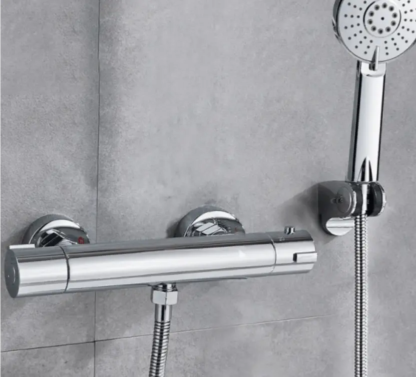 SaniSupreme Brasil opbouw doucheset mengkraan met handdouche chroom rond 5 inch