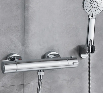 SaniSupreme Brasil opbouw doucheset mengkraan met handdouche chroom rond 5 inch