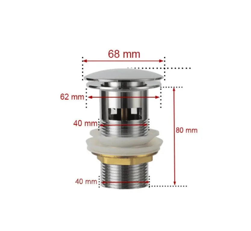 SaniSupreme Bundel Premium Afvoerplug Wastafelplug Clickwaste + overloopplug Mat zwart ontluchtingoverloopplug
