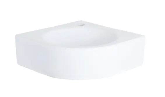 SaniSupreme Cleo Fonteinset 30x30x10cm 1 kraangat gebogen mat zwarte kraan met sifon en afvoerplug Keramiek Wit