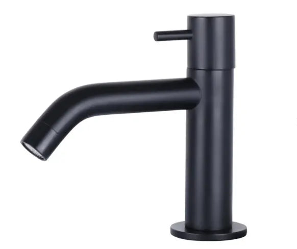 SaniSupreme Cleo Fonteinset 30x30x10cm 1 kraangat gebogen mat zwarte kraan met sifon en afvoerplug Keramiek Wit